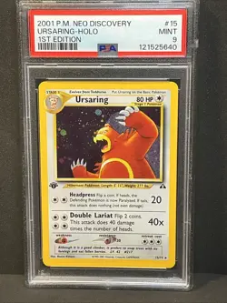 1st Edition Ursaring Holo #15 PSA 9 2001 Pokemon Neo Discovery - Image 1