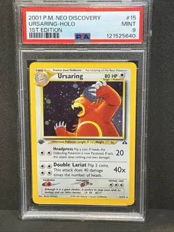 1st Edition Ursaring Holo #15 PSA 9 2001 Pokemon Neo Discovery - Image 2