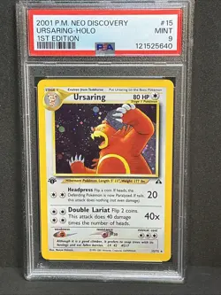 1st Edition Ursaring Holo #15 PSA 9 2001 Pokemon Neo Discovery - Image 3