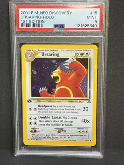 1st Edition Ursaring Holo #15 PSA 9 2001 Pokemon Neo Discovery - Image 4