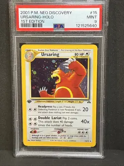 1st Edition Ursaring Holo #15 PSA 9 2001 Pokemon Neo Discovery - Image 5