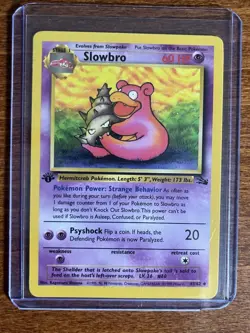 [NM] 1999 Pokemon Fossil Slowbro 1st Edition #43/62 Uncommon - Image 1