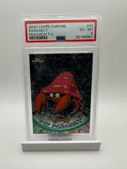 2000 Topps Chrome Pokemon HOLO #47 PARASECT PSA 6 - Image 1