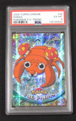 2000 Topps Chrome Pokemon T.V. #46 TEKNO PARAS PSA 6 EX-MT - Image 1