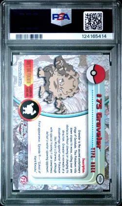 2000 TOPPS CHROME POKEMON T.V. #75 GRAVELER PSA 10 - Image 2