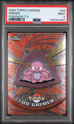 2000 TOPPS CHROME POKEMON T.V. #88 GRIMER PSA 9 - Image 1