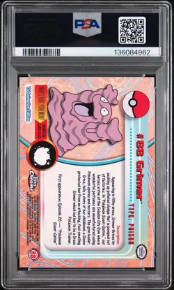 2000 TOPPS CHROME POKEMON T.V. #88 GRIMER PSA 9 - Image 2