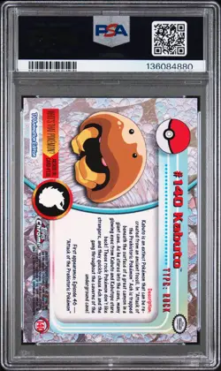 2000 TOPPS CHROME POKEMON T.V. #140 KABUTO PSA 8 - Image 2