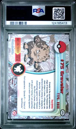 2000 TOPPS CHROME POKEMON T.V. #75 GRAVELER PSA 10 - Image 2