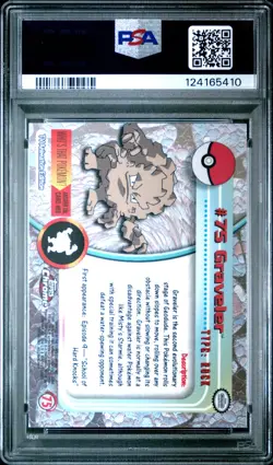 2000 TOPPS CHROME POKEMON T.V. #75 GRAVELER PSA 10 - Image 2