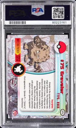 2000 TOPPS CHROME POKEMON T.V. #75 GRAVELER PSA 6 - Image 2