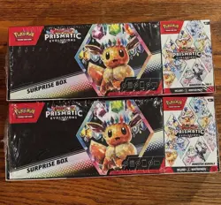 2 Sam’s Club Pokemon Prismatic Evolutions Surprise Box & Booster Bundle Lot Sams - Image 2