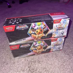 🔥 LOT OF 2 Pokemon Prismatic Evolutions Surprise Boxes & Booster Bundle x2 🔥 - Image 1