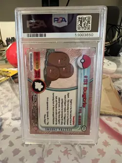 2000 Topps Chrome Pokemon TV Animation Edition Spectra-Chrome Dugtrio PSA 5 - Image 2