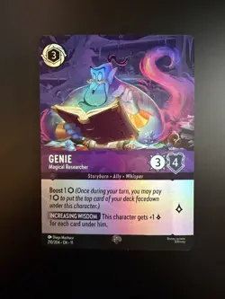 Disney Lorcana Winterspell Genie Magical Researcher Epic 210/204 Foil - Image 1