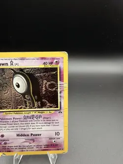 Pokemon Unown TCG Neo Discovery Holo Rare Card 14/75 HEAVY DMG - Image 3