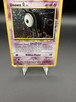 Pokemon Unown TCG Neo Discovery Holo Rare Card 14/75 HEAVY DMG - Image 4