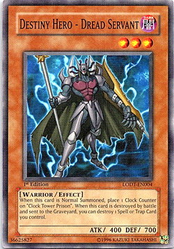 Destiny Hero - Dread Servant LODT-EN004 Yu-Gi-Oh! Card Light Play 1st Edition - Image 1