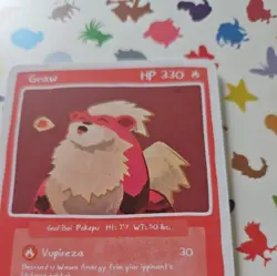 Pokepu Season 1, 1st ed. Graw (Growlithe) Pokemon Fan Art card - Image 5