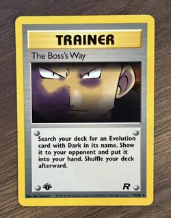 Pokemon Card - The Boss's Way Team Rocket 73/82 Uncommon 1st Edition - Image 1