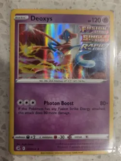 Deoxys 120/264 Fusion Strike Holo Pokemon TCG Card NM - Image 1
