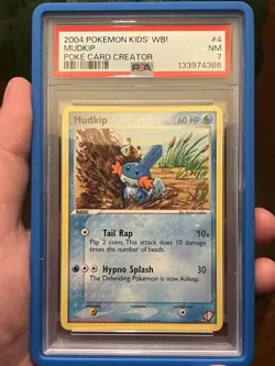 Pokemon Mudkip Kids' WB! Poke Card Creator #4 PSA 7 - Image 4
