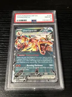 2023 Pokemon Charizard EX S&V Obsidian Flames PSA 8 - Image 2