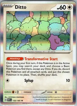 Pokemon Ditto ✨ Holo Rare SV: Scarlet & Violet 151 132/165 NM - Image 1