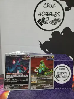 Pokemon TCG Temporal Forces: Flutter Mane 097 & Iron Thorns 098 Promo Sealed - Image 1