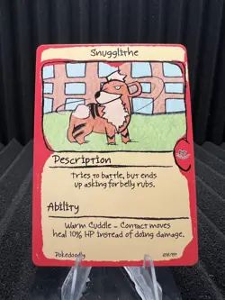 Snugglithe (Growlithe) #58 -First Edition First Print PokeDoodly Fan Art-Pokemon - Image 1
