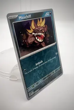 Pokemon TCG - Maschiff 062/091 Paldean Fates COSMOS REVERSE HOLO Promo w/Swirl! - Image 2