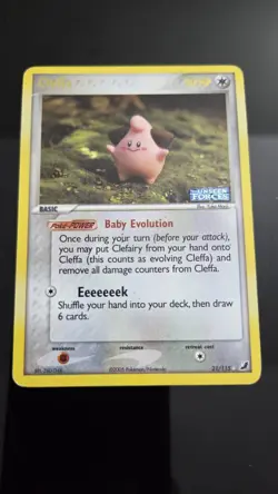 POKEMON CLEFFA EX 21/115 UNSEEN FORCES REVERSE HOLO RARE BASIC STAR 50HP - Image 1