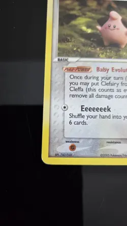 POKEMON CLEFFA EX 21/115 UNSEEN FORCES REVERSE HOLO RARE BASIC STAR 50HP - Image 4