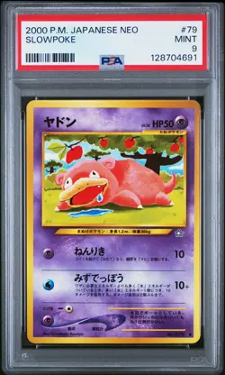 2000 POKEMON JPN NEO #79 SLOWPOKE PSA 9 - Image 1