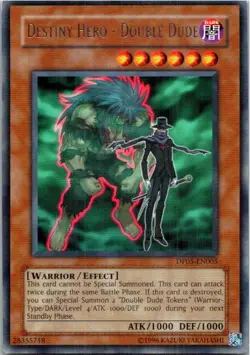 Destiny Hero - Double Dude #DP05-EN005 Yugioh Lightly played Unlimited - Image 1