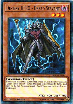 Destiny HERO - Dread Servant LEHD-ENA07 Yu-Gi-Oh! Light Play 1st Edition - Image 1