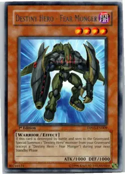 Destiny Hero - Fear Monger #DP05-EN009 Yugioh Lightly played 1st Edition - Image 1
