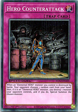 Hero Counterattack SGX2-ENA20 Yu-Gi-Oh! Light Play 1st Edition - Image 1