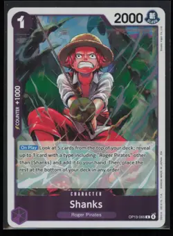 Shanks (065) OP13-065 One Piece Carrying On His Will Rare Near Mint - Image 1
