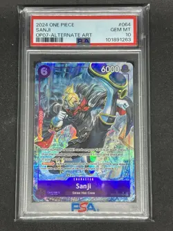 One Piece Card Sanji Alt Art OP07-064 500 Years in the Future PSA 10 - Image 1
