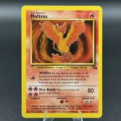 Moltres - 27/62 - Pokemon Fossil Unlimited Rare Card WOTC Vintage - Image 1