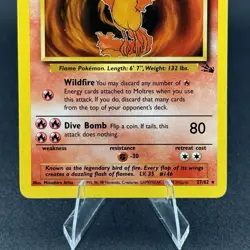 Moltres - 27/62 - Pokemon Fossil Unlimited Rare Card WOTC Vintage - Image 3