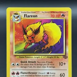 Pokemon TCG Flareon Card 19/64 Jungle Unlimited Rare Non-Holo NM - Image 2