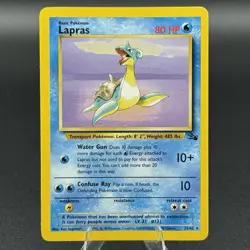 Pokemon TCG Card 1999 Fossil Set Lapras 25/62 NM - Image 1