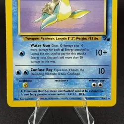 Pokemon TCG Card 1999 Fossil Set Lapras 25/62 NM - Image 3