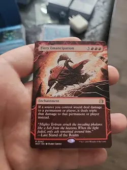 Fiery Emancipation - Borderless - Wilds of Eldraine - Enchanted Tales - Image 1