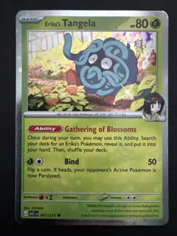 Pokemon Erika's Tangela Ascended Heroes Cosmos Holo 007/217 - Image 1