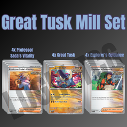 4x Great Tusk Mill Set x4 - Temporal Forces - Playsets - Pokemon TCG - Image 1