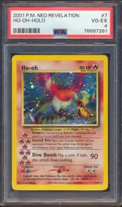 2001 POKEMON NEO REVELATION HO-OH #7 HOLO PSA 4! - Image 1