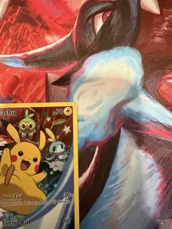 Pokemon Pikachu Promo Holo SWSH020 Sword & Shield 70 HP Iron Tail Electro Ball - Image 3